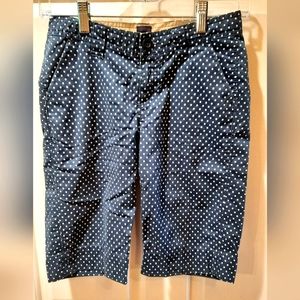 Gap Kids Shorts 12 Blue White Polka Dot Bermuda Summer Casual Classic Outdoor